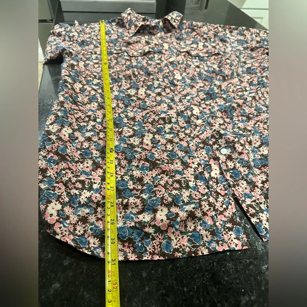 Ralph Lauren Pink and Blue Floral Cotton Shirt Sz XL - Picture 8 of 8